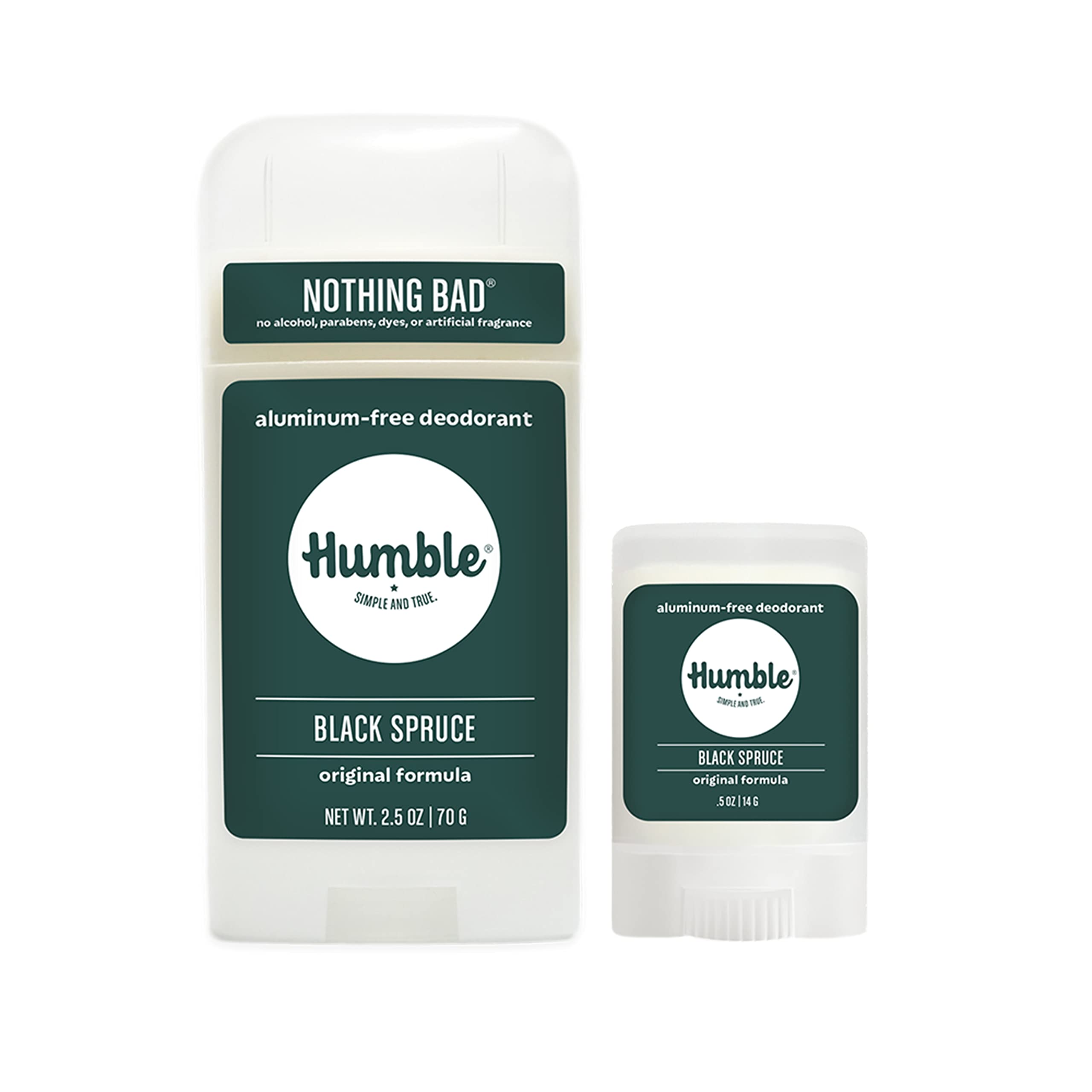 HUMBLE BRANDS Original Formula deodorant bottle front with aluminum-free design for fresh feel