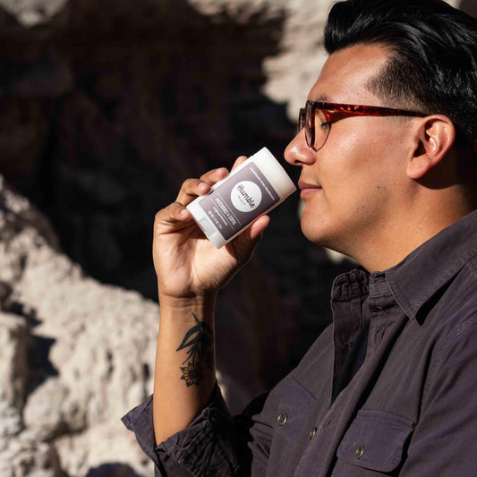 Humble Brands deodorant stick close-up shows smooth, aluminum-free formula for daily freshness.
