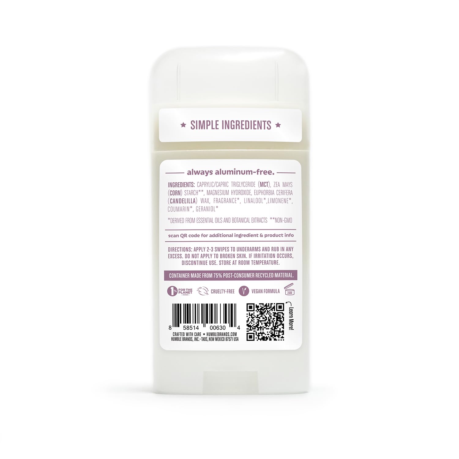 Humble Brands sensitive-skin formulation designed to minimize irritation