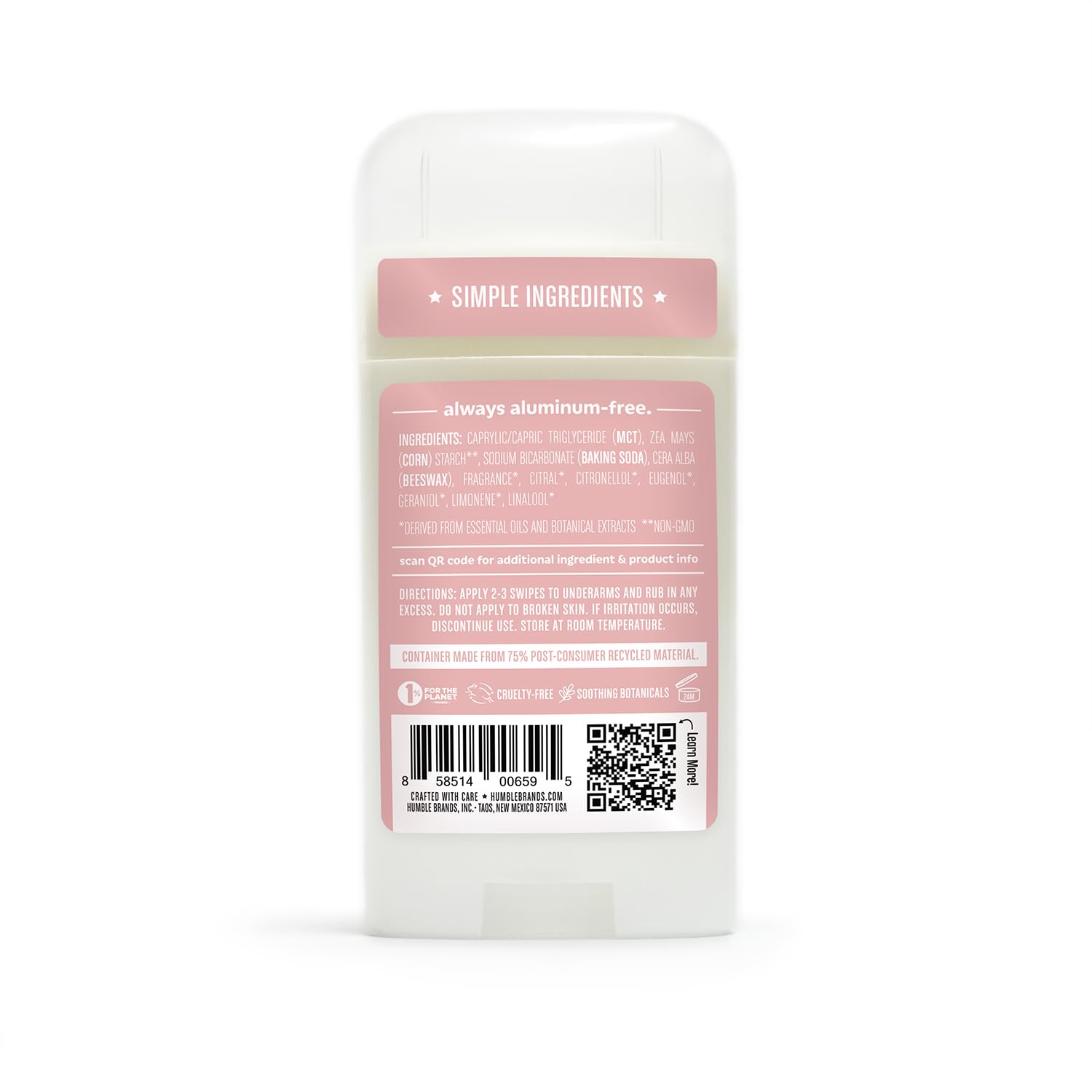 HUMBLE deodorant texture close-up showing smooth glide