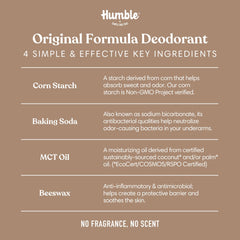 HUMBLE pack of 3 deodorant sticks shown together for fragrance rotation