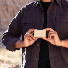 Humble Simple and True face and body use close-up shows versatile cleansing for hands, face, and body.