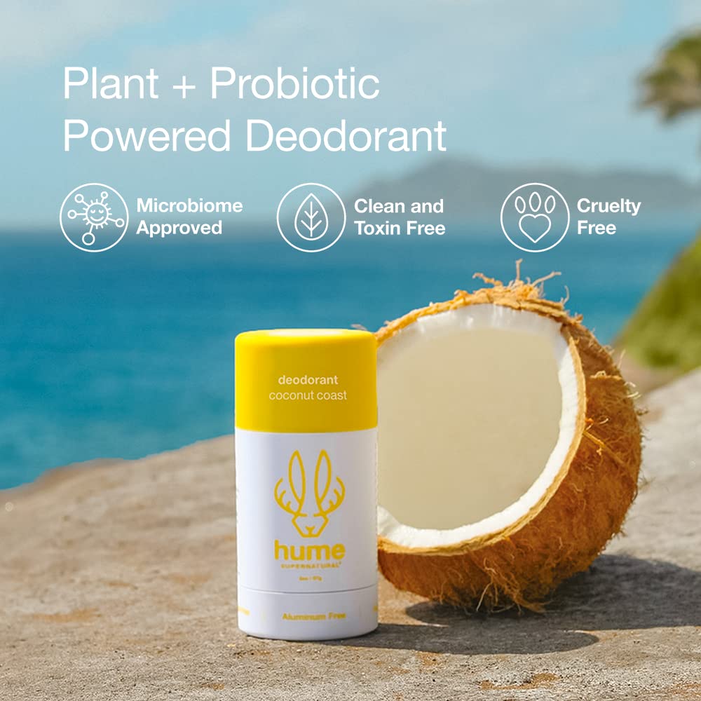 Hume Supernatural deodorant stick application demonstrates smooth, odor-control glide