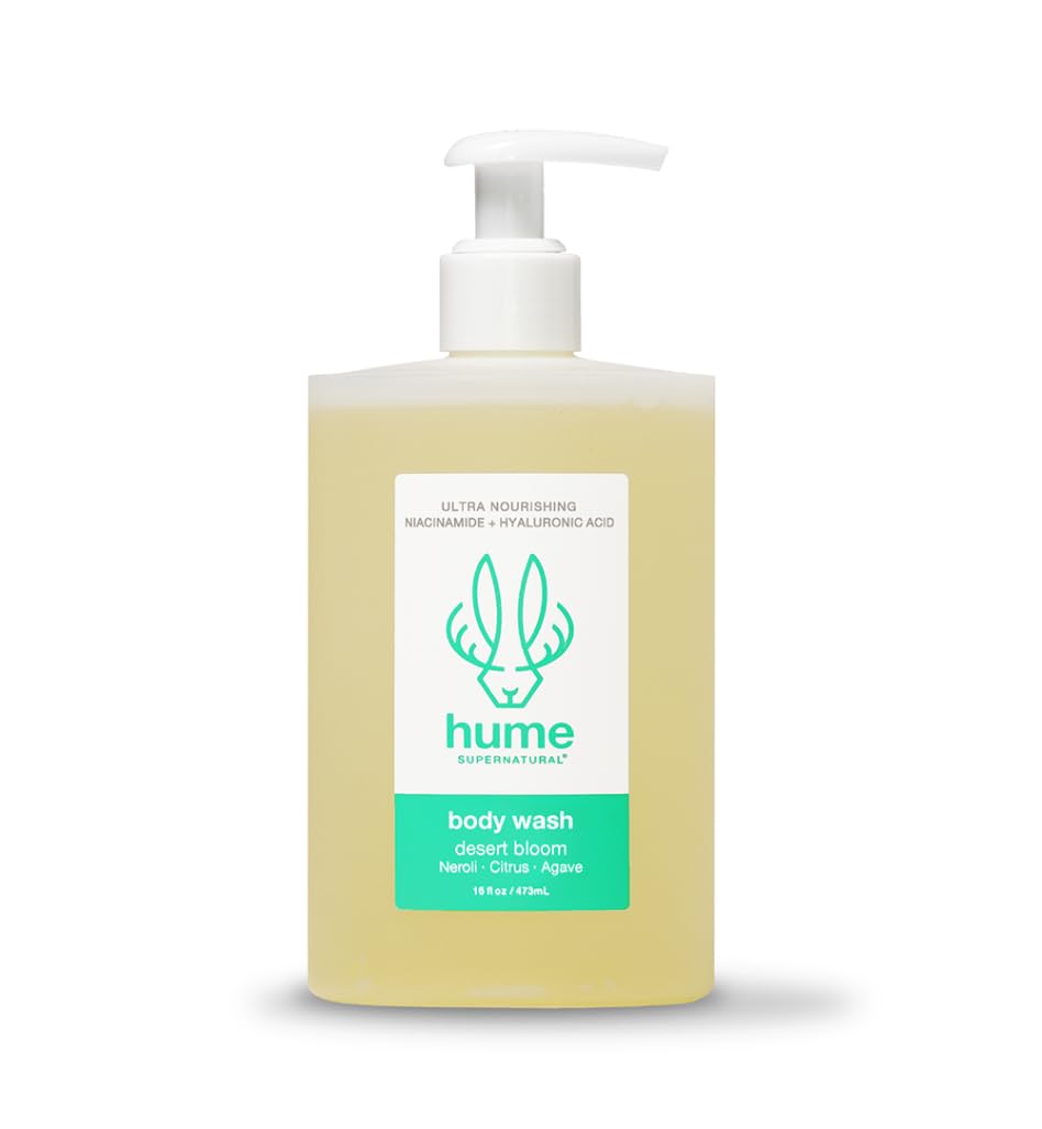 HUME SUPERNATURAL Desert Bloom bottle front for daily cleansing.