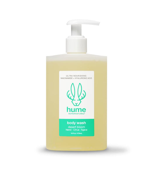HUME SUPERNATURAL Desert Bloom bottle front for daily cleansing.