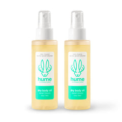 HUME SUPERNATURAL dry body oil spray bottle delivers quick absorption and light hydration.