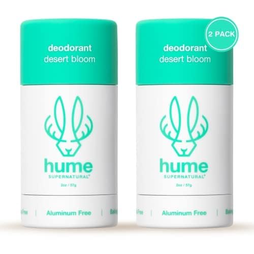 Hume Supernatural probiotic blend roll-on application supports balanced underarm skin.