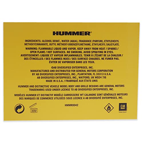 Hummer For Men spray application image showing easy-to-use mister for even wear.