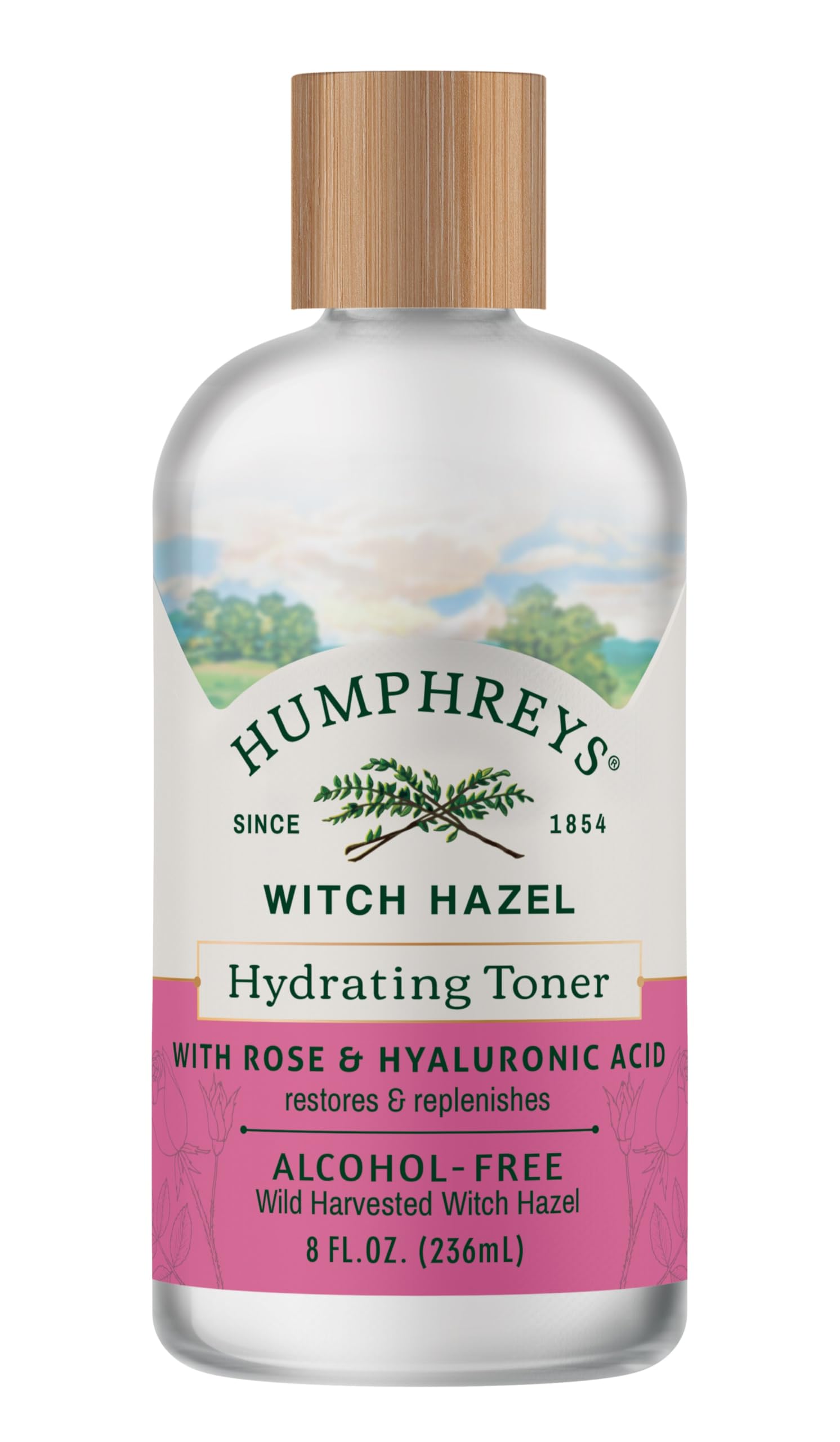 Humphreys Witch Hazel Hydrating Toner bottle for daily refreshing hydration.