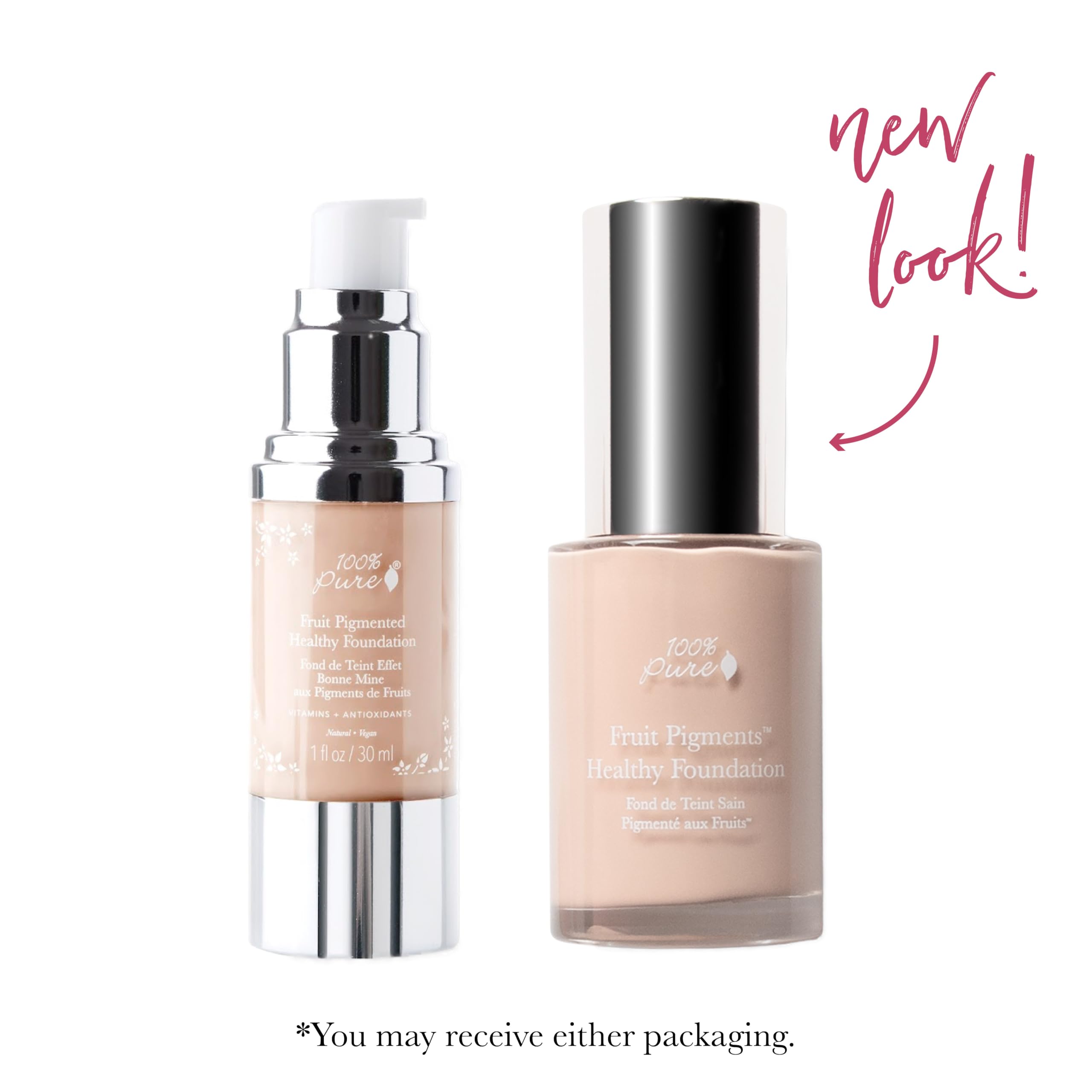 100% PURE Alpine Rose swatches illustrate natural coverage without heaviness