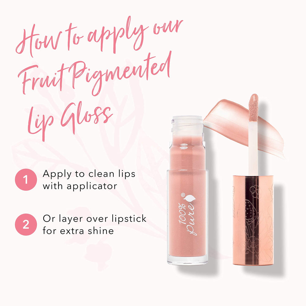 100% PURE Naked lip gloss vegan and cruelty-free beauty essential.
