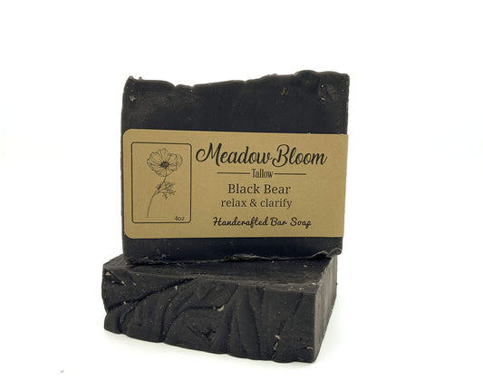 Hunter Cattle Co Meadow Bloom charcoal 2-pack bar soap vista para limpieza natural