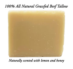 Hunter Cattle Co. Meadow Bloom Tallow Bar Soap, honey lemon, gentle cleanse for sensitive skin
