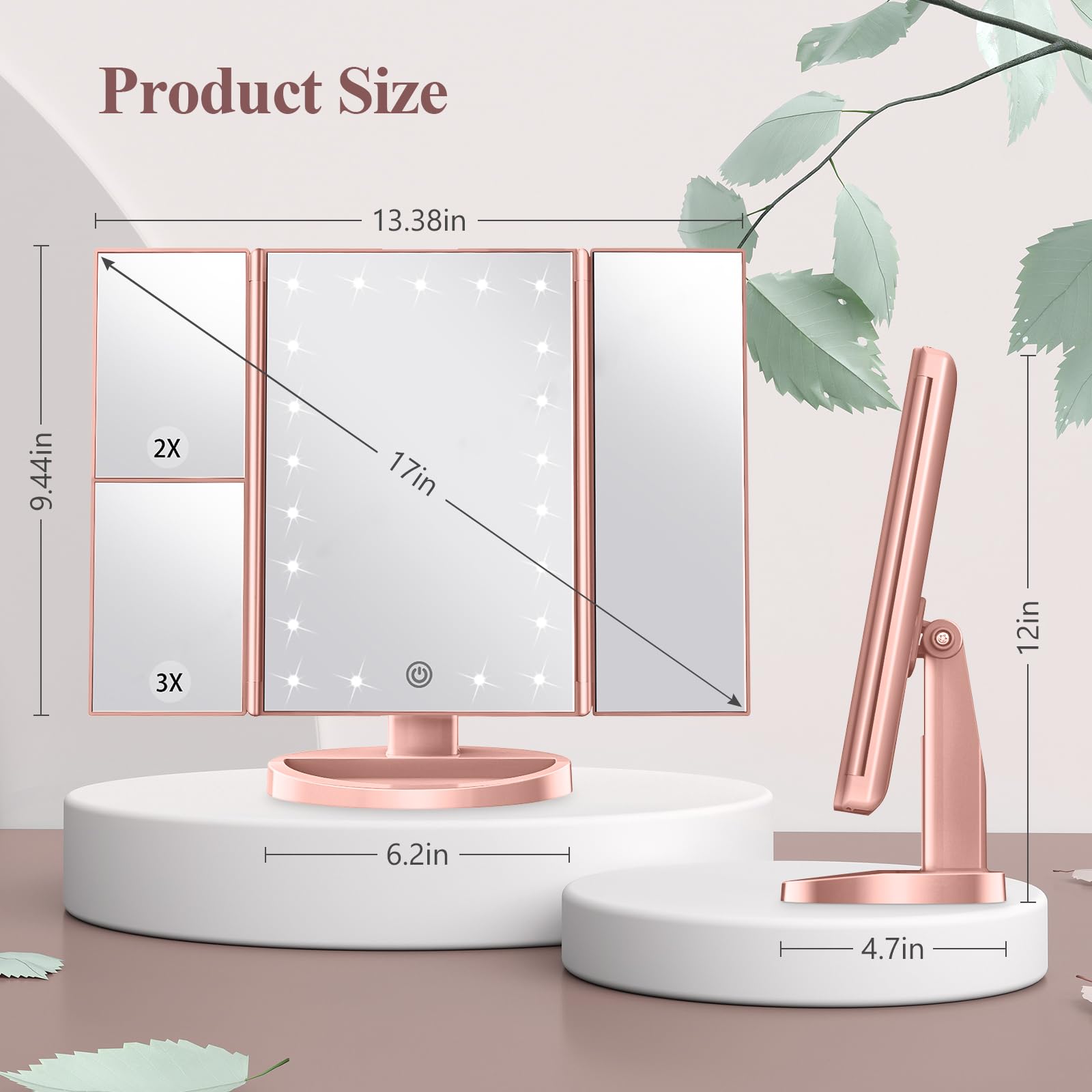 HUONUL makeup mirror in a dorm room setup