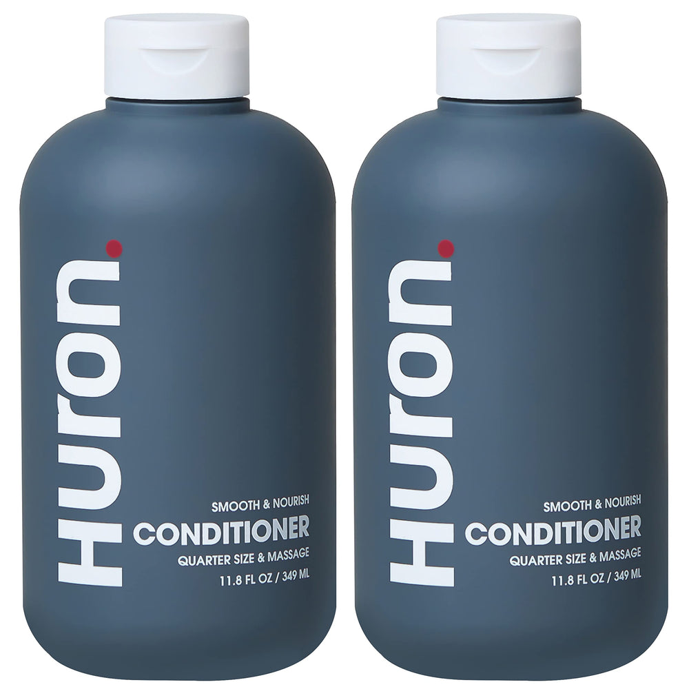 Huron Men's Conditioner bottle front showing lightweight hydration for frizz control