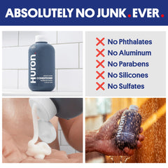 Huron Men's Conditioner packaging box with 2-pack and recyclable materials