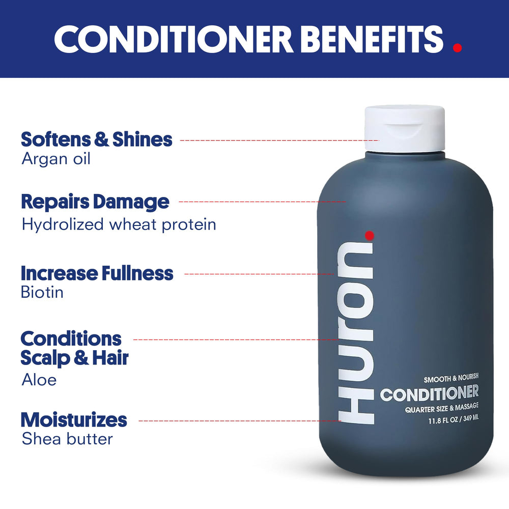 Huron Shower Kit full display showing all bottles for daily grooming