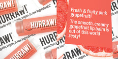 Hurraw! Black Cherry Tinted lip balm adds a sheer red tint.