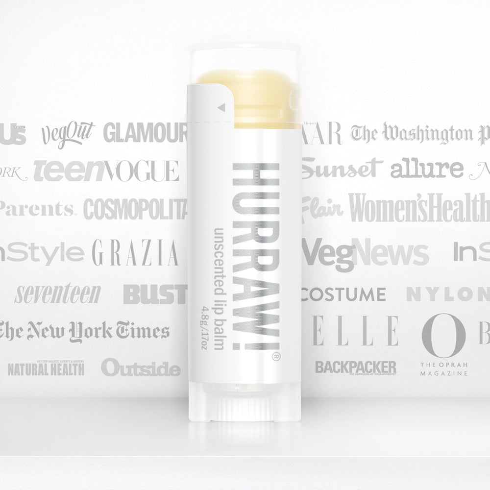 White Hurraw! branded pillow box packaging for gift-ready presentation.
