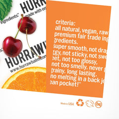 Certifications for Hurraw! Coconut Lip Balm: organic, vegan, cruelty-free