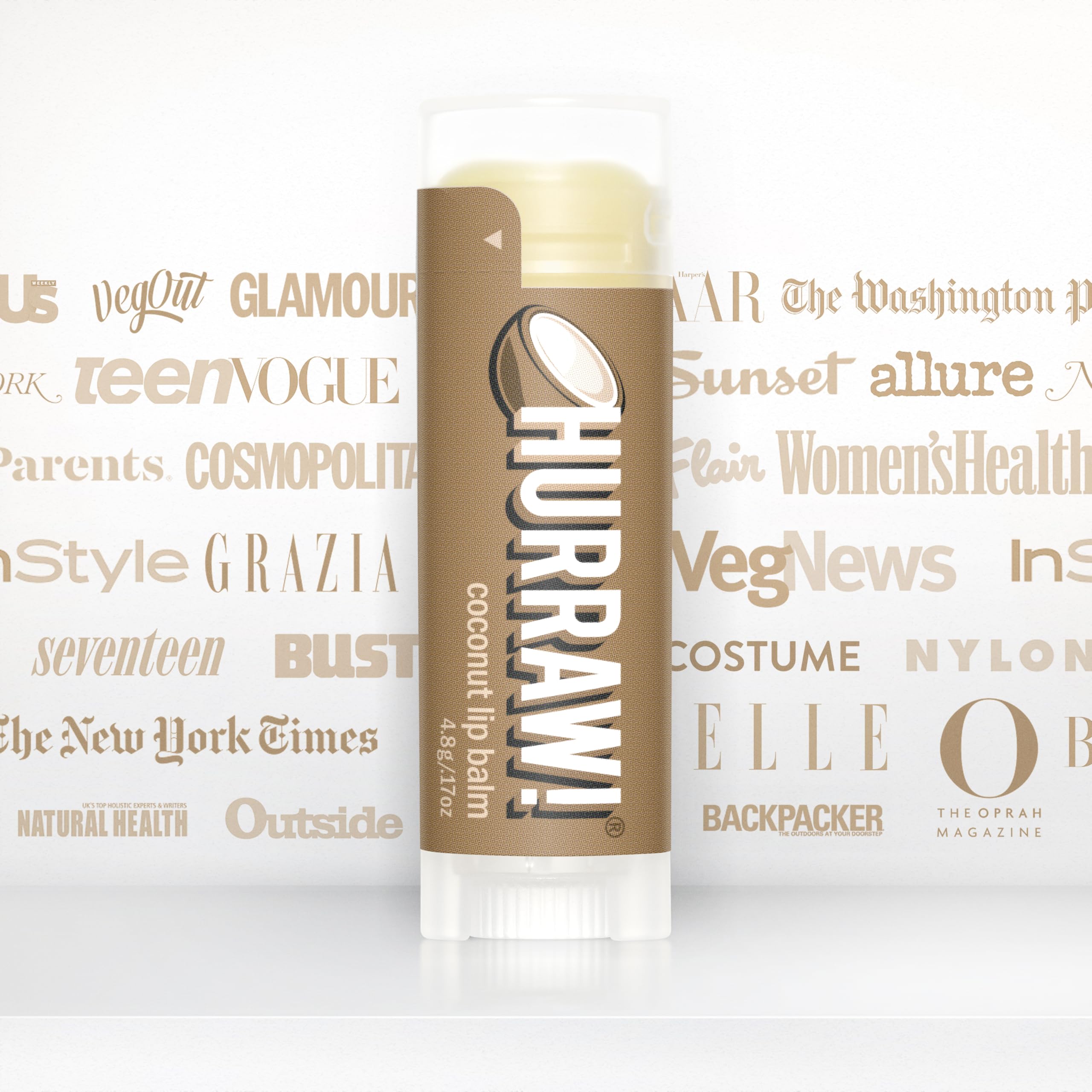 Two tubes on shelf hint at everyday convenience and value.