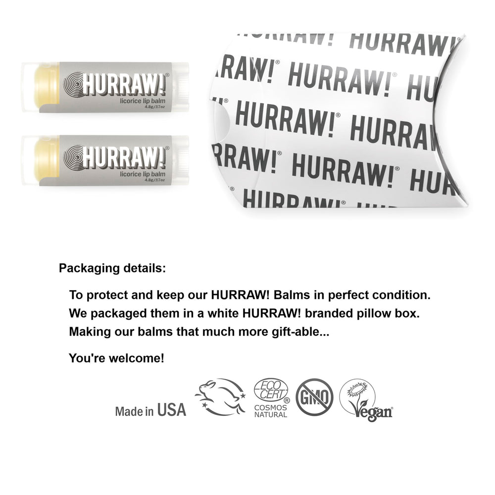 Close-up texture of Hurraw! Licorice balm on applicator