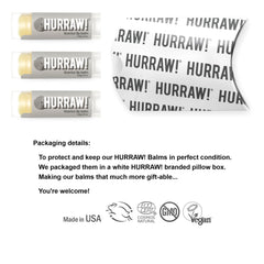 White packaging box featuring Licorice lip balm and brand logo