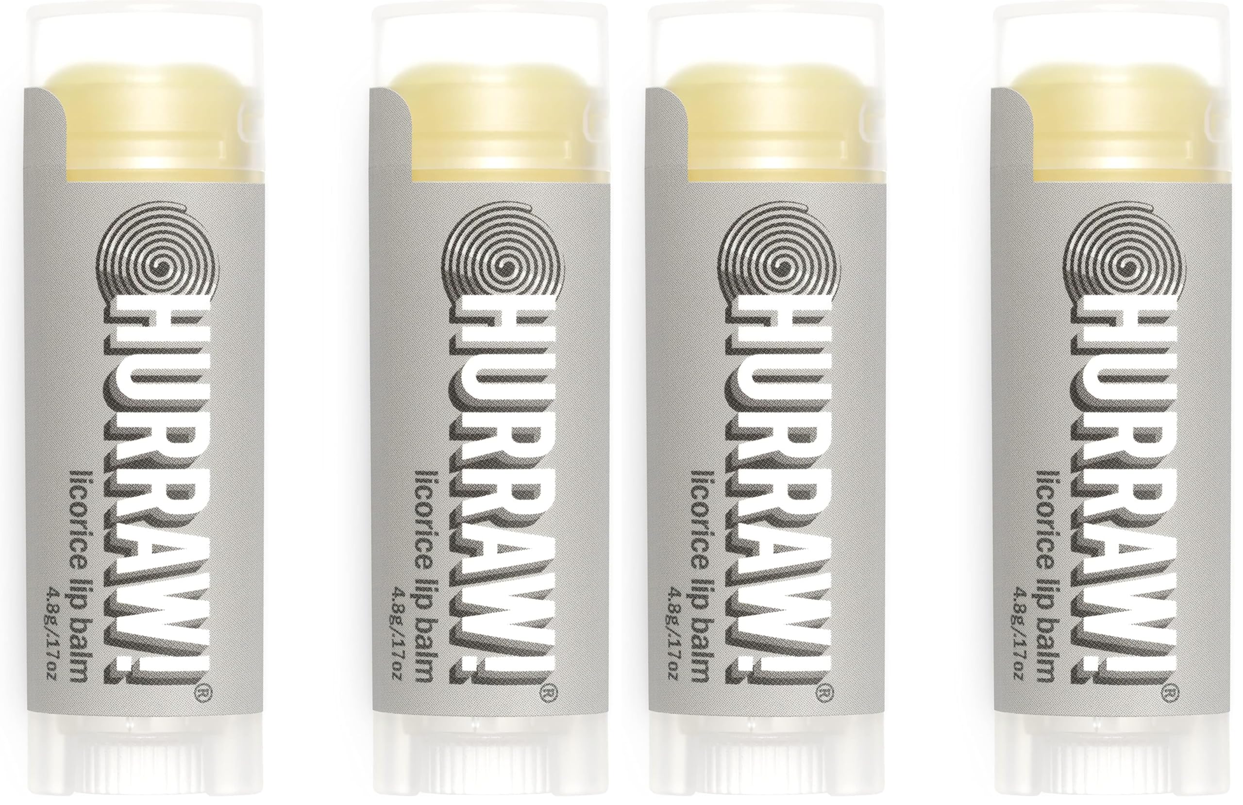 Hurraw Licorice lip balm tube provides smooth, natural moisture.