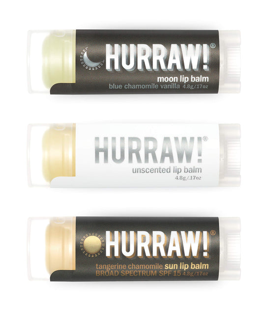 Hurraw Moon Night Unscented SPF15 pack for daily lip care and protection