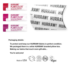 Hurraw! Plantcolor Lip Color №2 red-purple swatch with rich pigment
