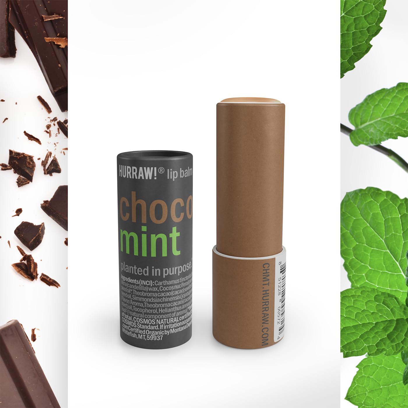 Cruelty-free and vegan certification icons for Hurraw balm