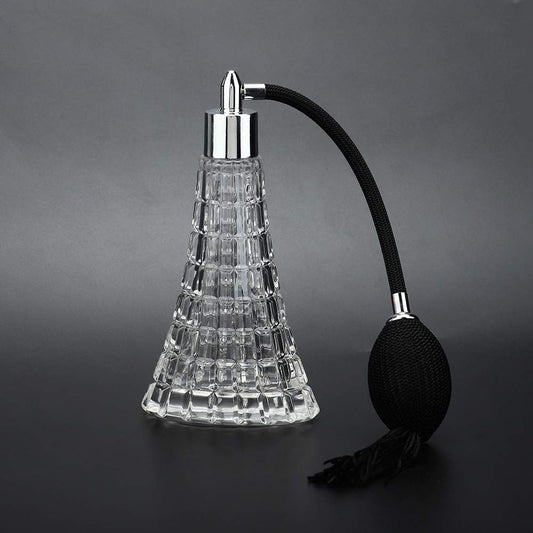 HURRISE vintage perfume bottle with tassel, a stylish travel-friendly fragrance container.