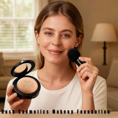 Hush Cosmetics hydrating finish on mature skin for comfortable wear.