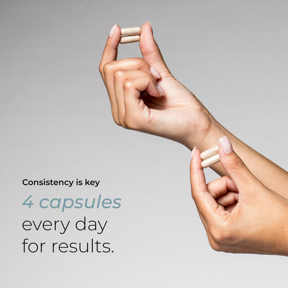 Hush & Hush DeeplyRooted capsules in a row signal consistent intake