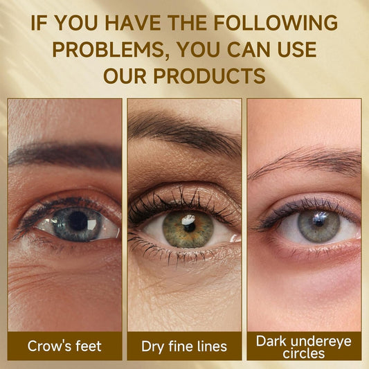 HUSPUR Instant Eye Tightener application shows fast absorbing cream reducing puffiness.
