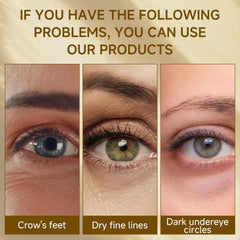 HUSPUR Instant Eye Tightener application shows fast absorbing cream reducing puffiness.