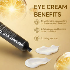 HUSPUR Instant Eye Tightener texture close-up highlights lightweight non greasy feel.