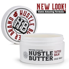 Hustle Butter Deluxe branding on shelf reflects history since 2011.