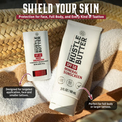 Moisturizing blend of shea butter and coconut oil for tattooed skin