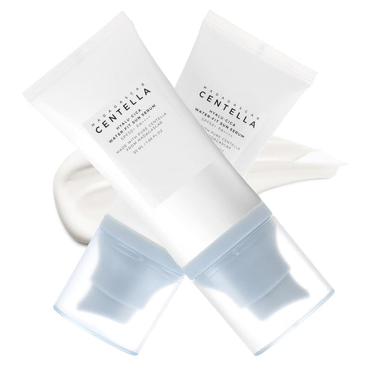 Huxihom Centella sunscreen bottle shown for daily sun protection and care.
