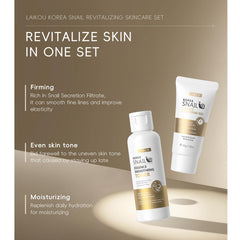 HXLYBD Korean snail skincare kit display for a luxurious routine