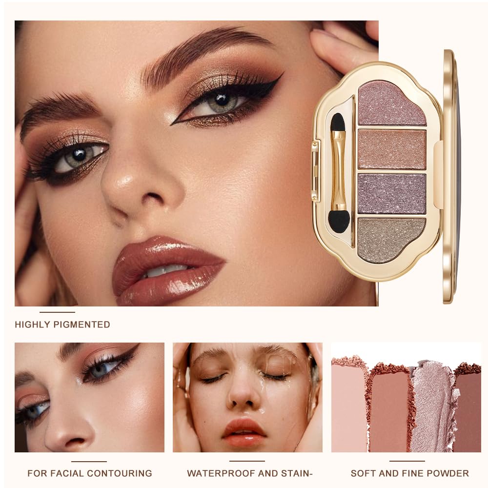 Hxssll Cool-Toned Eyeshadow Compact for daily wear.