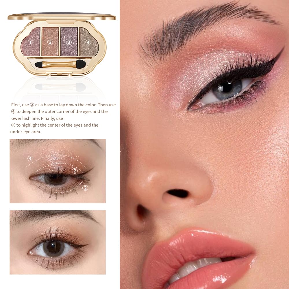 Hxssll Glitter Eyeshadow Lavender Silver adds crystal sparkle.
