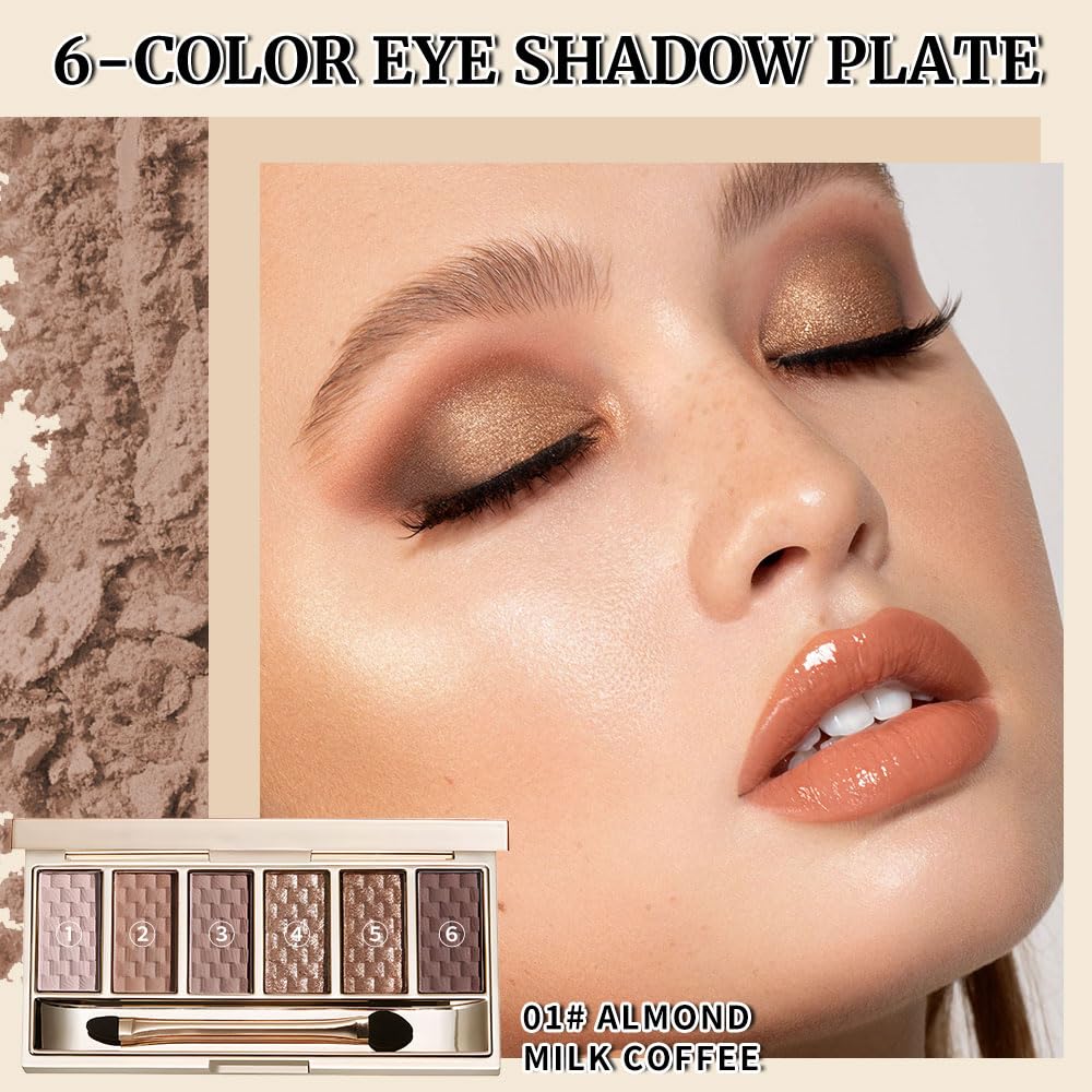 Hxssll Neutral Nude Brown crease shades create natural definition.