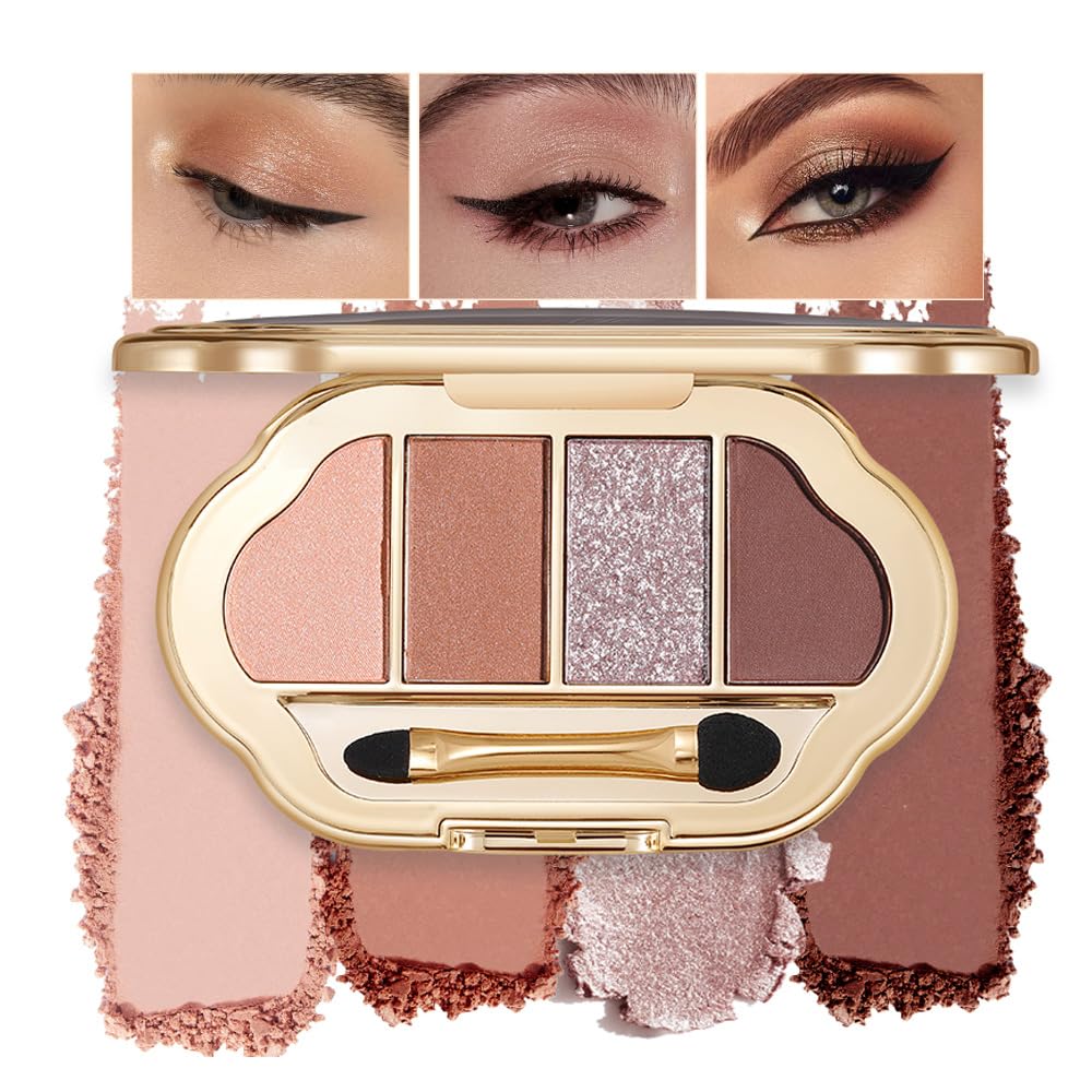 Hxssll neutral nude palette shows soft peach matte for natural day looks.