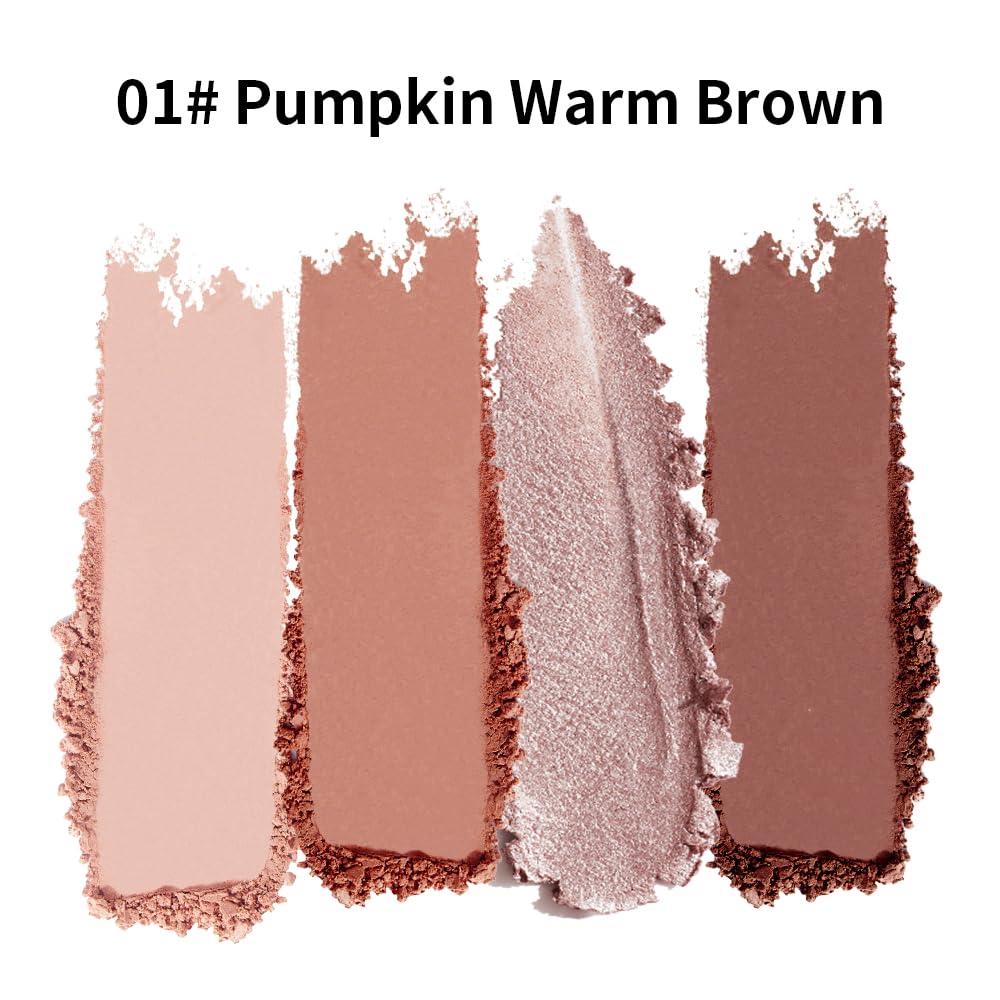 Hxssll neutral nude palette with warm bronze matte for defined eyes.