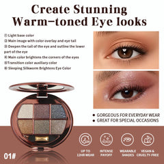 Hxssll Shimmer Eyeshadow Palette blendable sparkle supports halo eye creations.