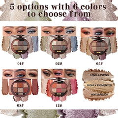 Hxssll Shimmer Eyeshadow Palette swatches show rich pigment in cool tones.