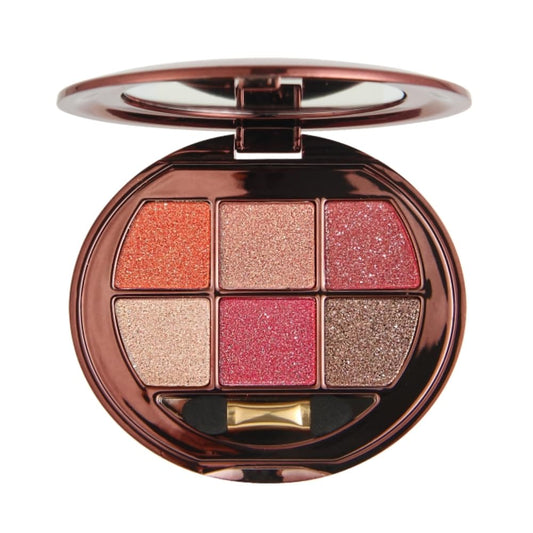 Hxssll Shimmer Glitter Mini Eyeshadow Palette with six warm shades for everyday looks