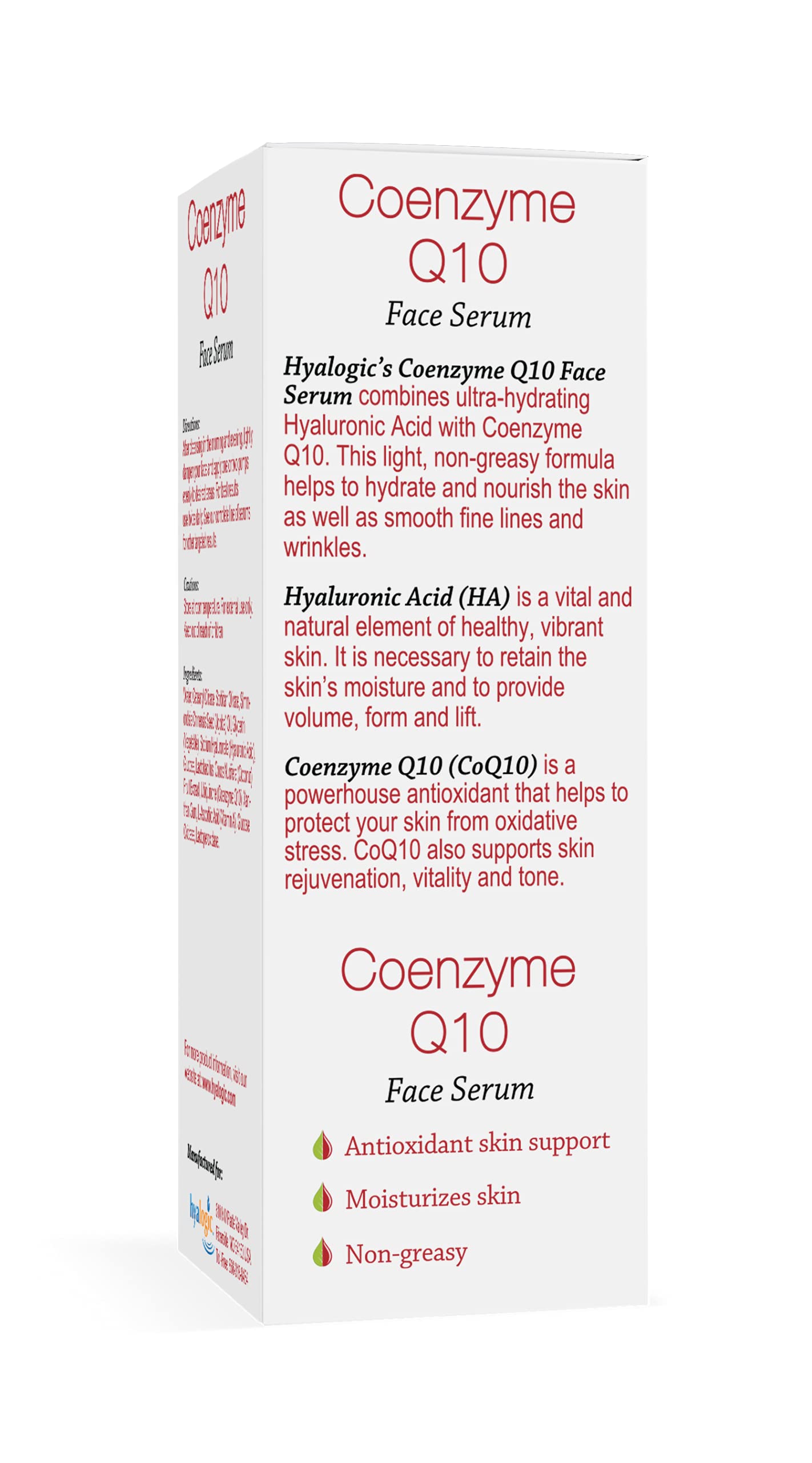 Hyalogic Episilk CoQ10 Serum dropper ready for precise application and hydration benefits.